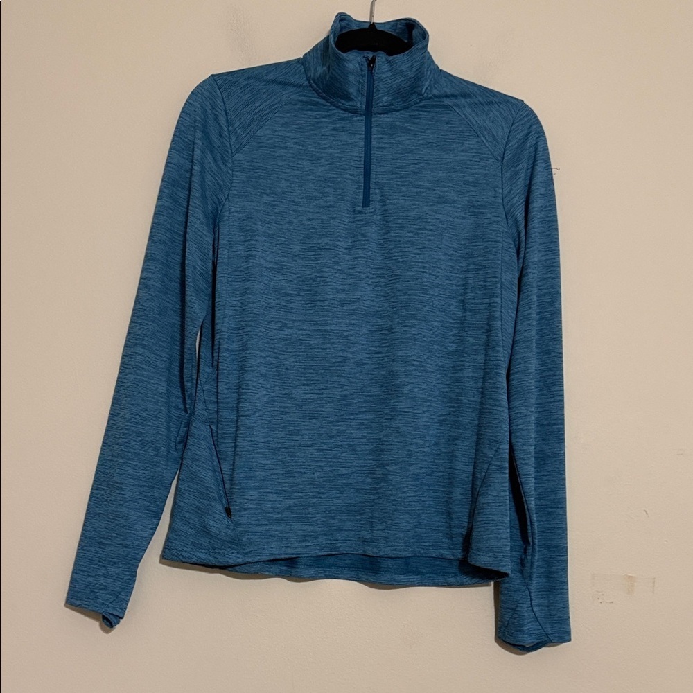 REI Co-op Blue Pullover 3/4 zip women S performance hiking biking outdoors soft